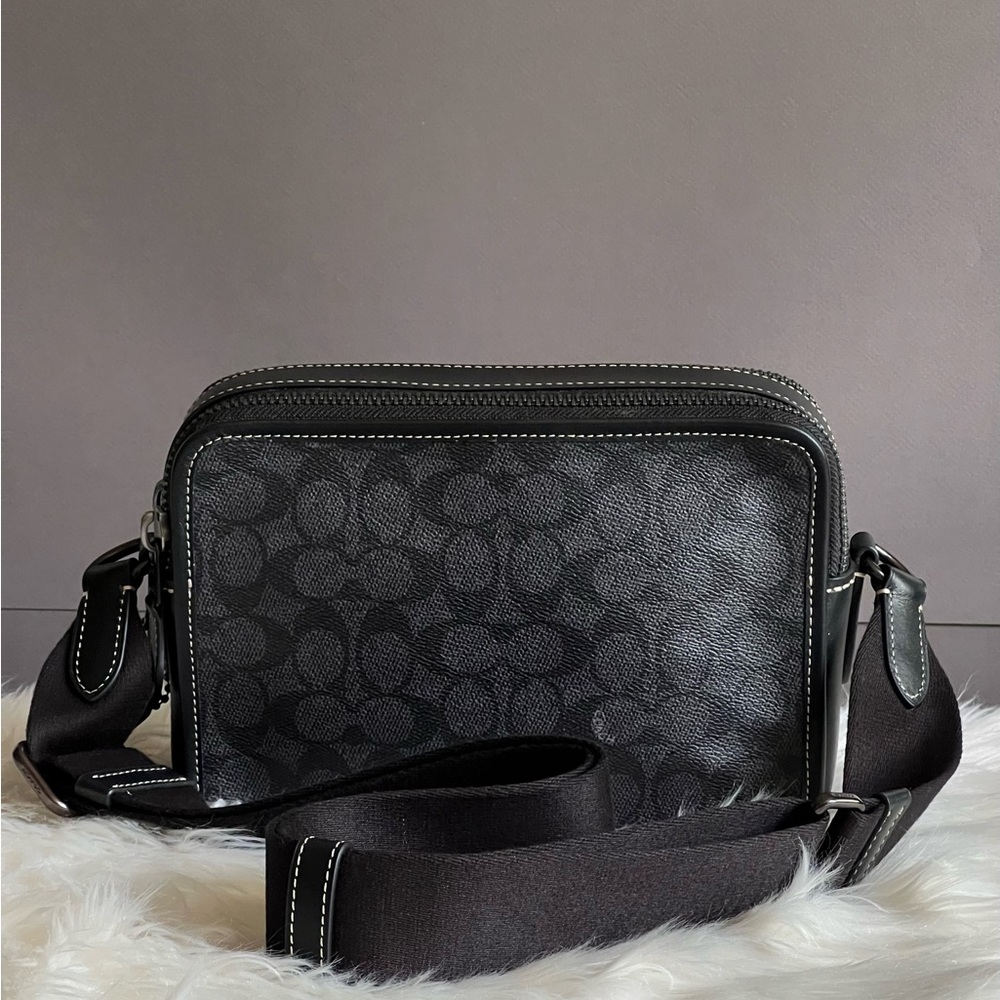 💰SOLD - CF076 - Coach Charter Crossbody 24 Signature Canvas with Rexy - Picture 12 of 13